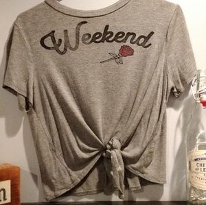 Comfortable gray crop top